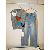 Moss烨 彩色提花羊绒背心毛衣 复古花纱 现货 绒