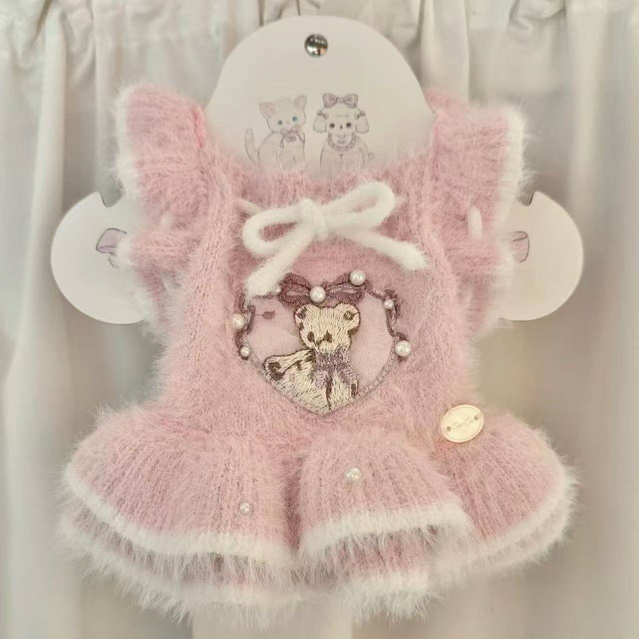 秋冬新品宠物针织貂绒可爱飞袖吊带猫咪小狗约克夏比熊马尔济斯衣,宠物/宠物食品及用品,猫宠物服装/雨衣（新）,淘宝优惠券,粉丝福利购,淘宝优惠卷