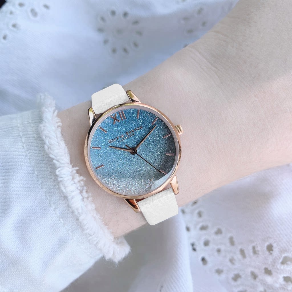 生日礼物OliviaBurton品牌手表女正品蓝满天星水钻显白百搭休闲