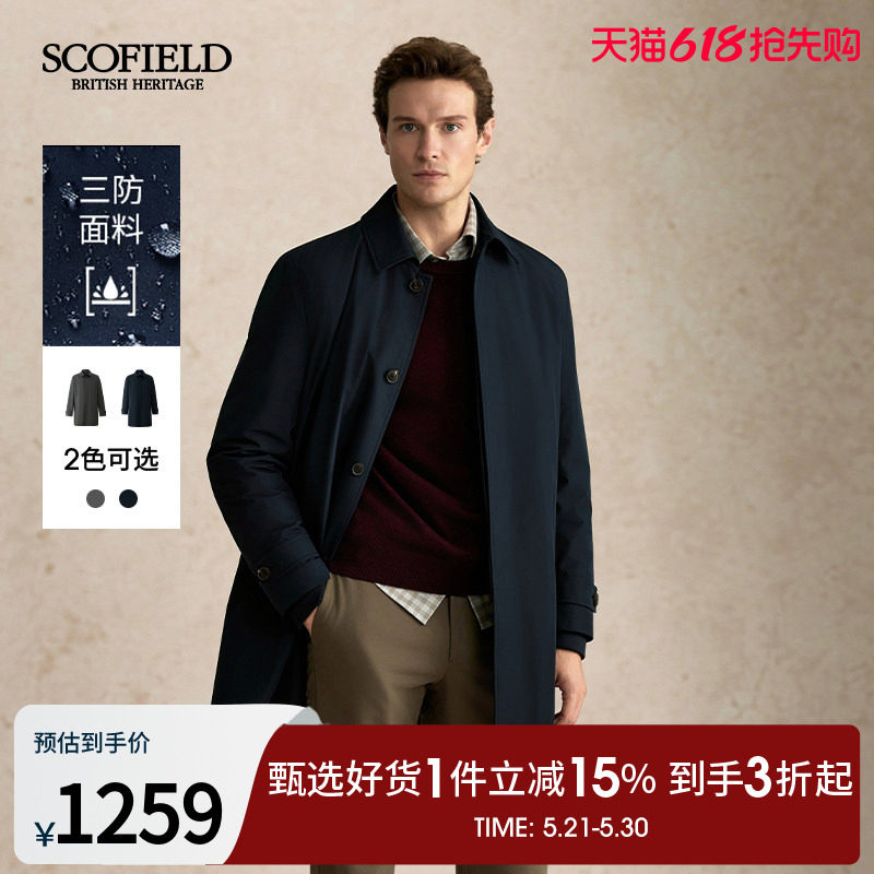 【三防】SCOFIELD男装25年秋冬新款复古风时尚潮流中长款风衣外套