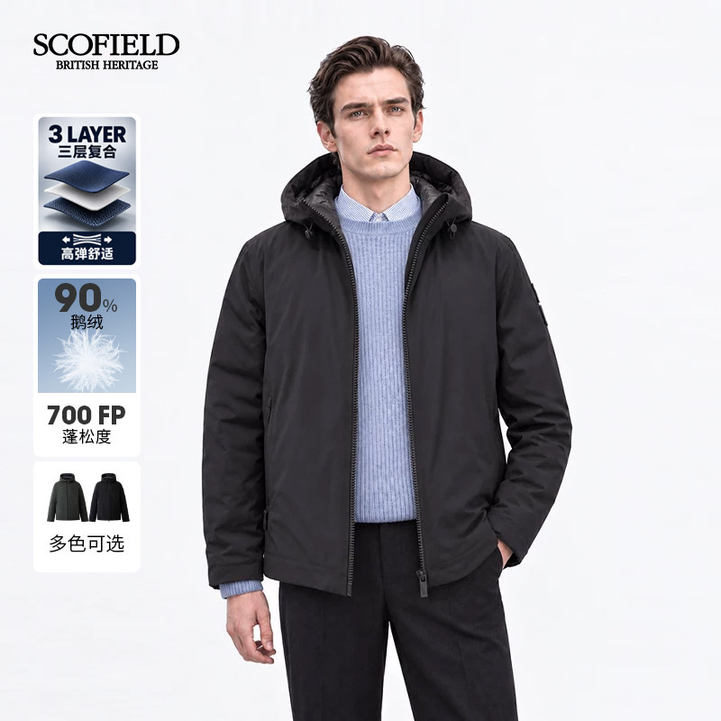 四向弹力抗皱鹅绒SCOFIELD羽绒服