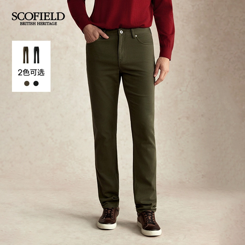 SCOFIELD男装秋季新款商务通勤修身时尚显瘦直筒休闲裤