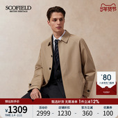 SCOFIELD男装 风衣 复古英伦宽松休闲外套通勤中长款 25年秋季 新款