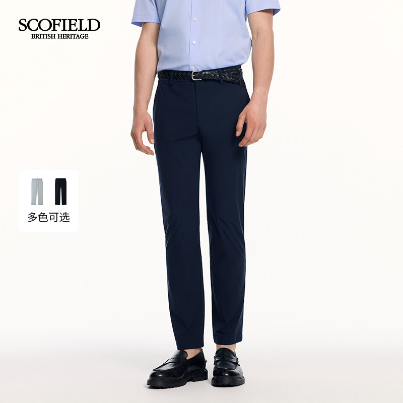 SCOFIELD男装26年夏季新品商务休闲裤子修身显瘦自然腰直筒裤