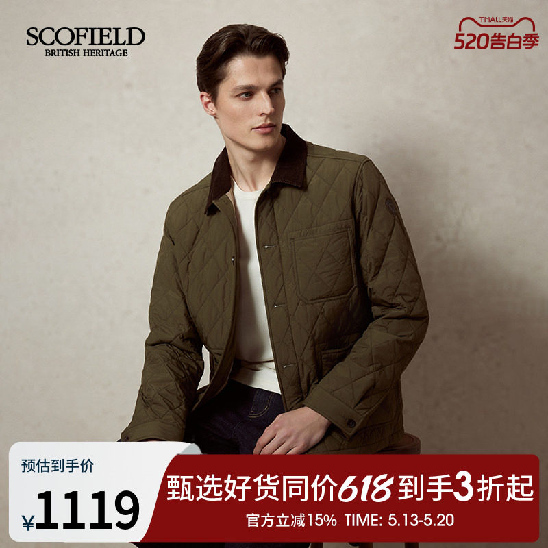SCOFIELD男装25年春季新款衬衫式夹克工装时尚休闲简约棉服外套