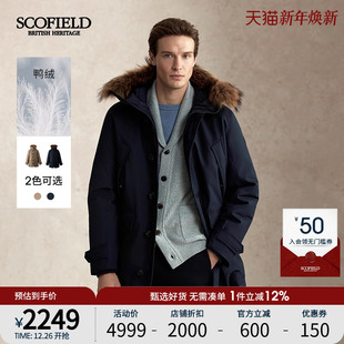 派克大衣中长款 SCOFIELD男装 工装 新款 连帽鸭绒羽绒服 25年冬季
