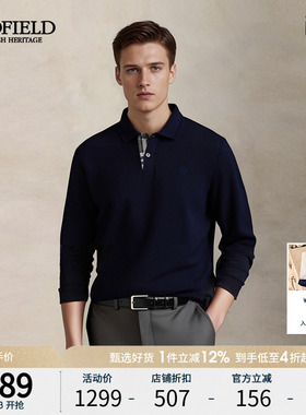 【新疆棉】SCOFIELD男士25年秋冬新款长袖商务休闲简约POLO衫潮男