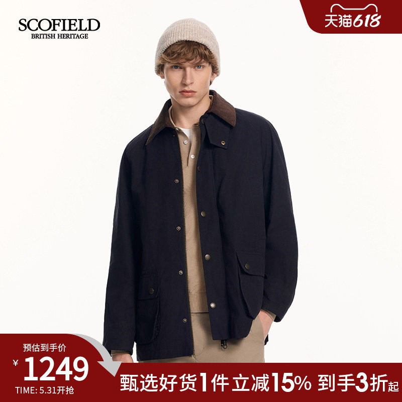 SCOFIELID男装26年早春新品中长款灯芯绒领休闲复古挺括夹克外套