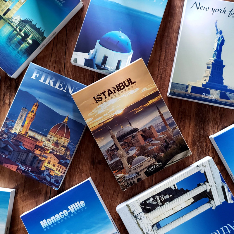 著名欧洲国外建筑 复古世界各地城市文艺旅行风景装饰卡片明信片