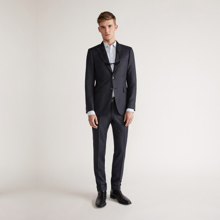 2024 FALL|WINTER MENS NEW MENS TWO SINGLE-ROW LAPEL BLACK SUIT SUIT BUSINESS FORMAL WEAR TO WORK