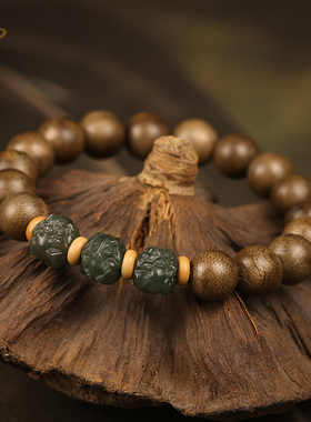 木质三会手链亥子丑猪鼠牛寅卯辰虎兔龙巳午未蛇马羊申酉戌猴鸡狗