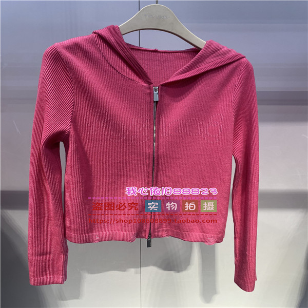 A3EDE3514女装2024秋设计感修身线开衫A3EDE351413