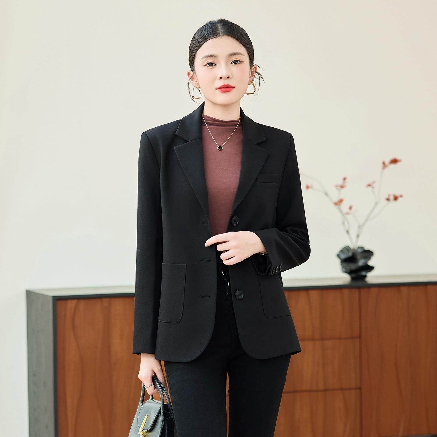 黑色级西装外套高感小个子新女款秋季计设感后开叉小西服MY8137上,女装/女士精品,西装,淘宝优惠券,粉丝福利购,淘宝优惠卷