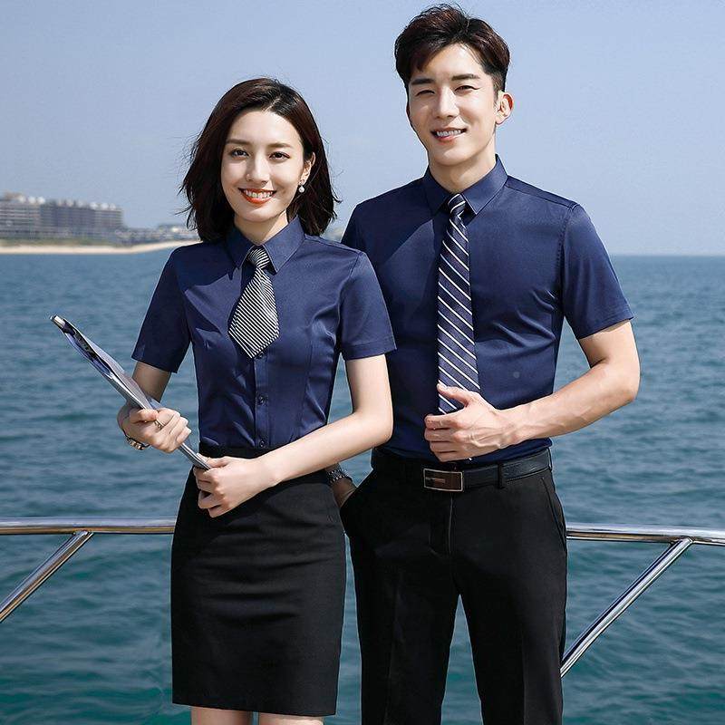 职业衬短衫男女同款袖衬衣套办公室装正装置业顾店问企业工AL-641,男装,衬衫,淘宝优惠券,粉丝福利购,淘宝优惠卷