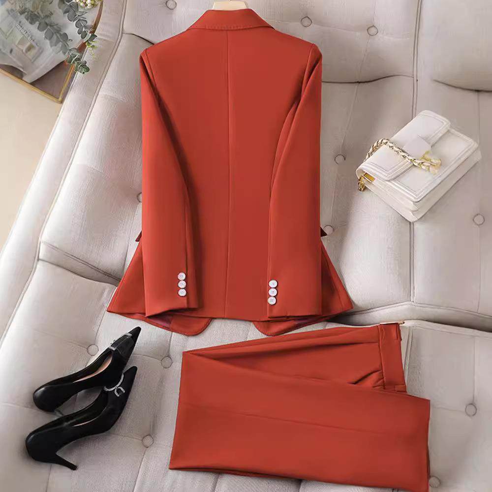士跨境源时尚夹运动克货件套女套装办公室女士套装单SMT10050扣翻,女装/女士精品,职业女裤套装,淘宝优惠券,粉丝福利购,淘宝优惠卷