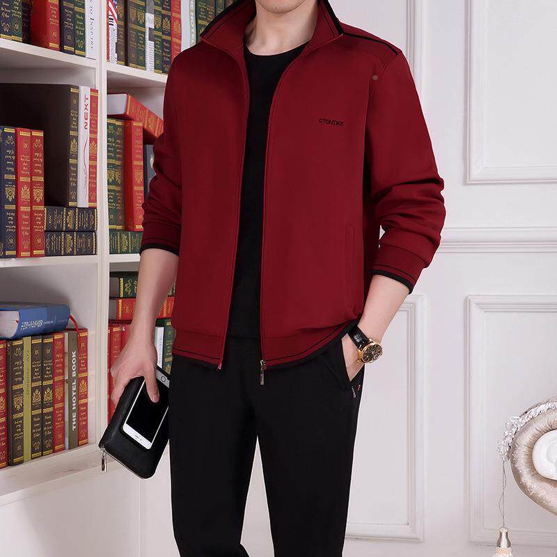 老年运中动套装男爸爸69776442装春秋休闲运动服装件套大码中年运