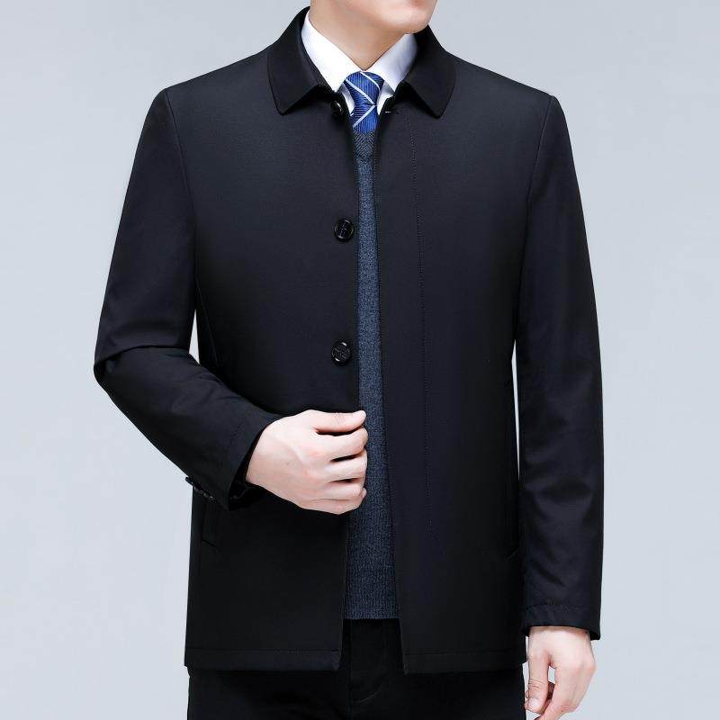 羽绒松服男暖冬季中年男士翻保白鸭绒领夹克外套宽爸爸2132-U装脱,男装,羽绒服,淘宝优惠券,粉丝福利购,淘宝优惠卷