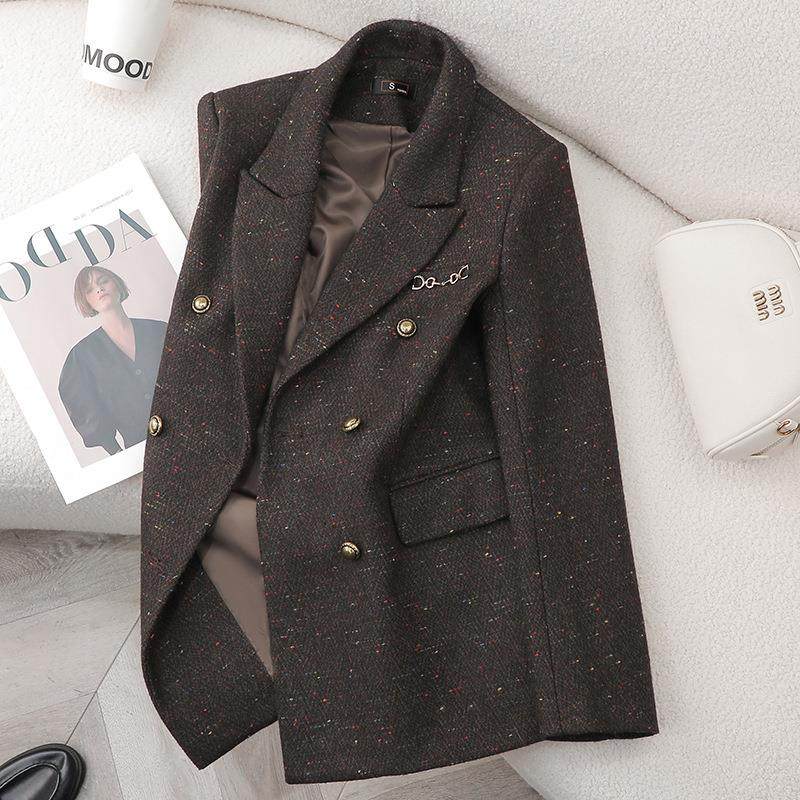 小毛呢装外套女西秋冬新款个子气质名西媛高GDX-1675级感休闲小服,女装/女士精品,西装,淘宝优惠券,粉丝福利购,淘宝优惠卷