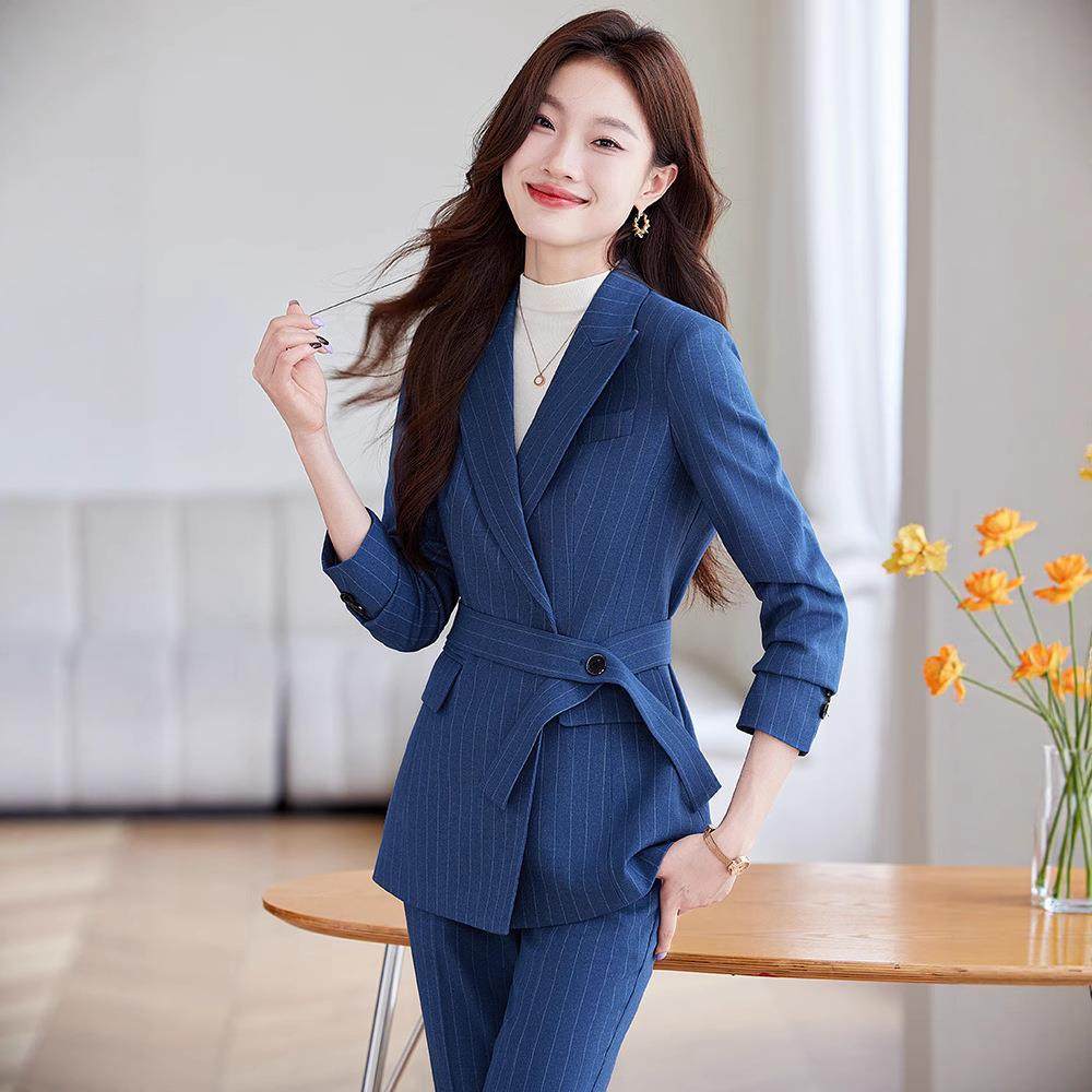 条纹西装装套女春新款正秋业装职工AL899193作服女气质职场感西服,女装/女士精品,时尚套装,淘宝优惠券,粉丝福利购,淘宝优惠卷