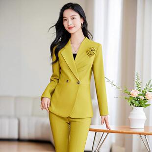 色AL825201西服套装女时尚高端美业神服装职业装质女范主持人正气