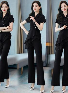 套装时尚fnMX2021洋肉气减龄显瘦遮件套优雅气质宽两百搭减龄时尚