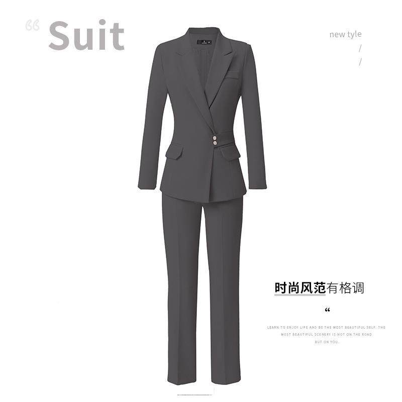 灰色款职业装西装套装季女套裤子裙子外三件套装跨境贸易秋冬YLF8,女装/女士精品,职业女裤套装,淘宝优惠券,粉丝福利购,淘宝优惠卷