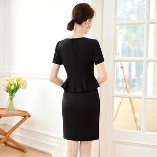 职业套装连衣播音艺考裙主持人试面服装小礼服女年会气质2129正装