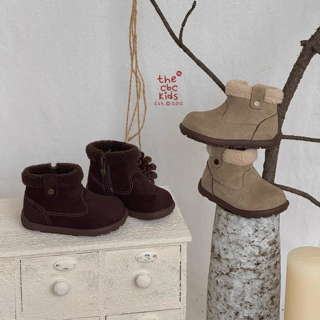 儿童棉靴洋气毛毛棉鞋雪地靴潮