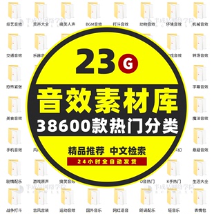 pr音效素材包游戏综艺转场搞笑声恐怖毁灭环境短视频后期au剪辑库