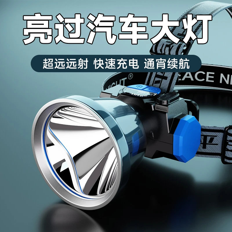 至尚户外照明工厂亮过车灯头灯超亮头戴式照明强光矿灯手电筒