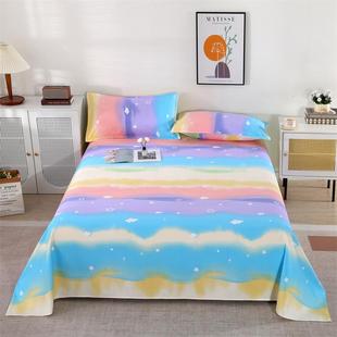 100%纯棉印花老粗布床单单件加厚全棉床单三件套单双人床四季通用