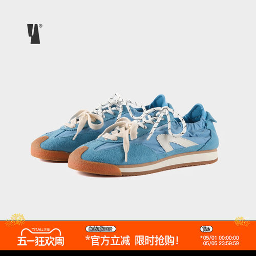 VEEMES复古蓝色德训鞋