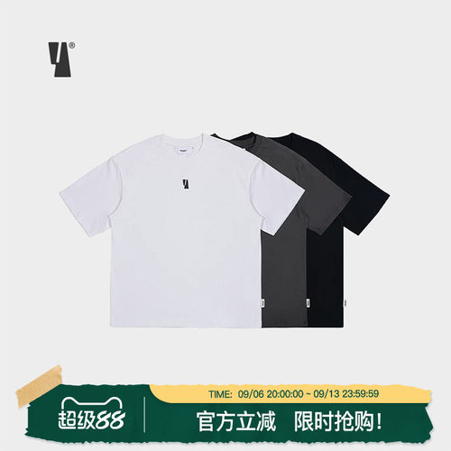 veemes短袖男女品牌logo山系T恤