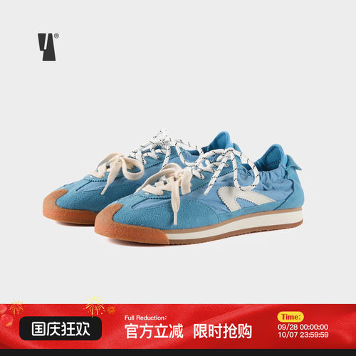 VEEMES复古蓝色德训鞋