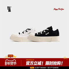 【王一博同款】VEEMES月牙鞋 经典款帆布鞋复古厚底百搭男鞋女鞋