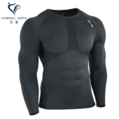 专业运动训练紧身衣男跑步健美篮球弹力加绒速干梯度压缩衣长袖 冬