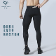 专业运动训练梯度压缩裤 男健身速干弹力加绒跑步马拉松紧身长裤 冬