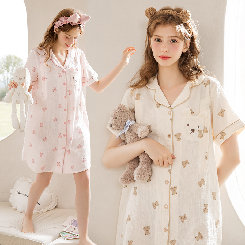 家时光哺乳睡裙夏季薄款产后产妇喂奶纯棉纱布月子孕妇待产连衣裙,孕妇装/孕产妇用品/营养,家居裙,淘宝优惠券,粉丝福利购,淘宝优惠卷