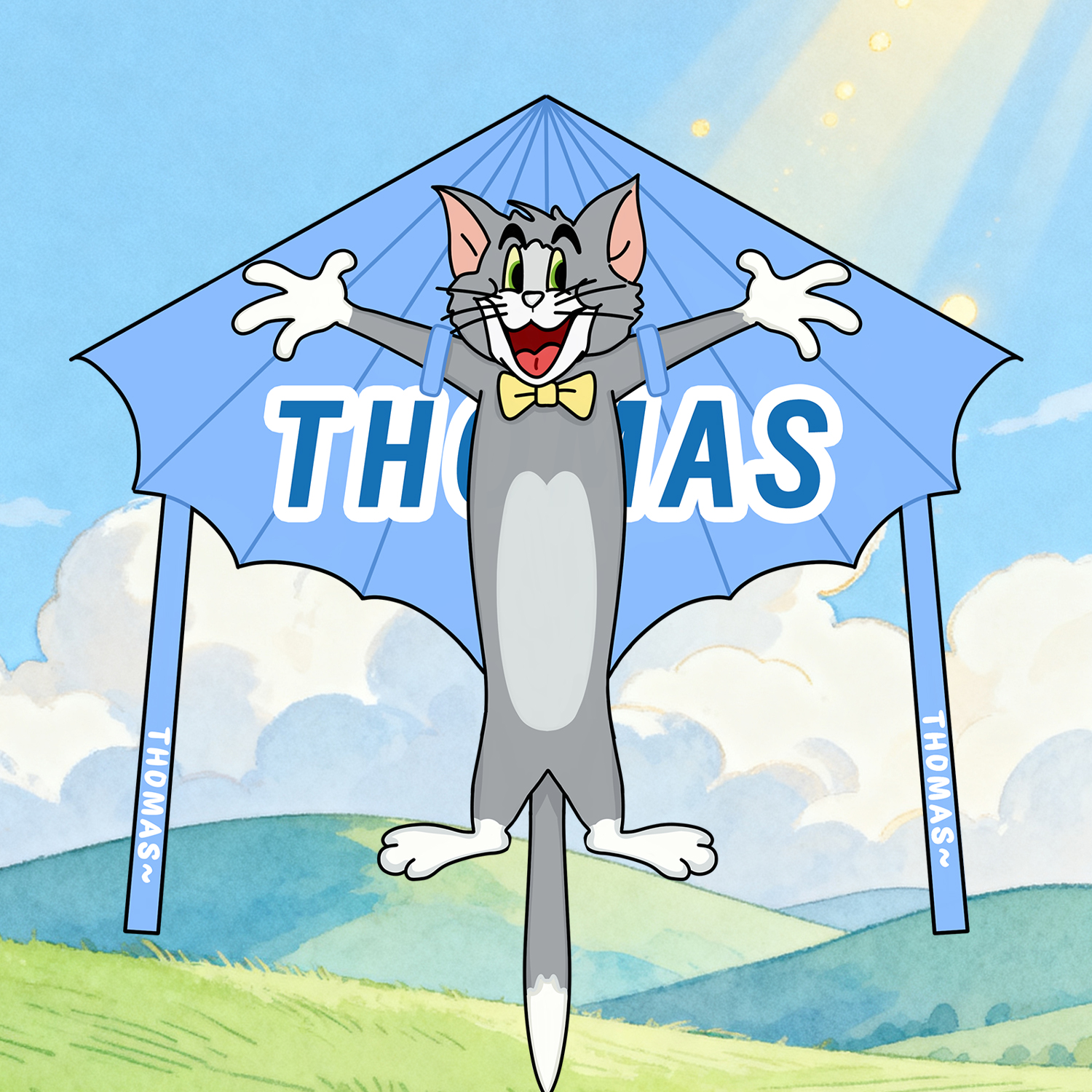 卡通风筝 2025新款儿童 手持大人用潍坊微风易飞到手可飞