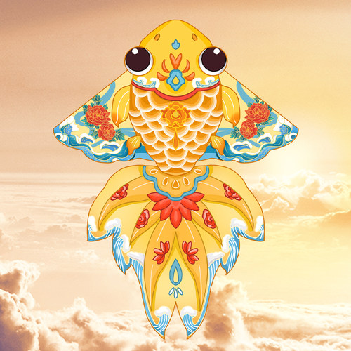 黄金锦鲤新款风筝微风易飞