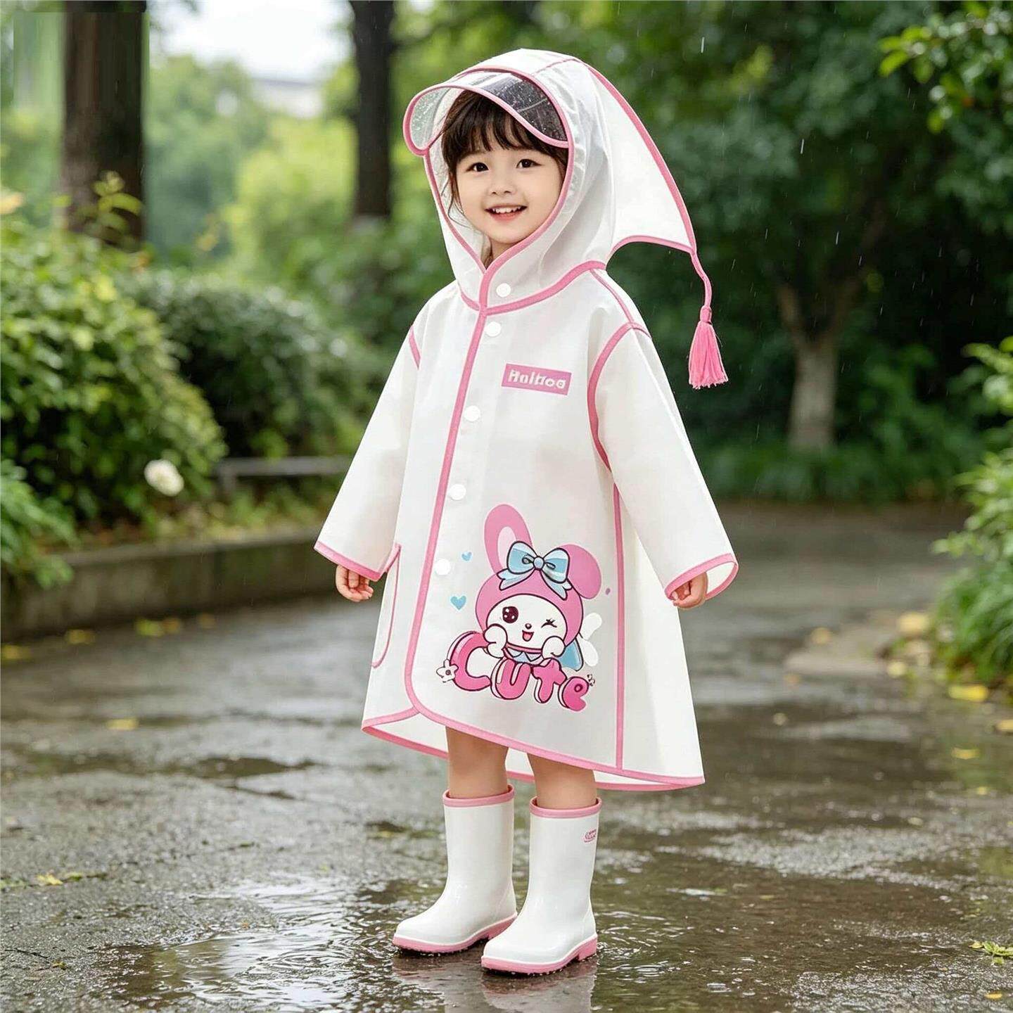 儿童雨衣女童男童宝宝雨衣女孩防雨服幼儿园雨披2345岁小朋友雨披