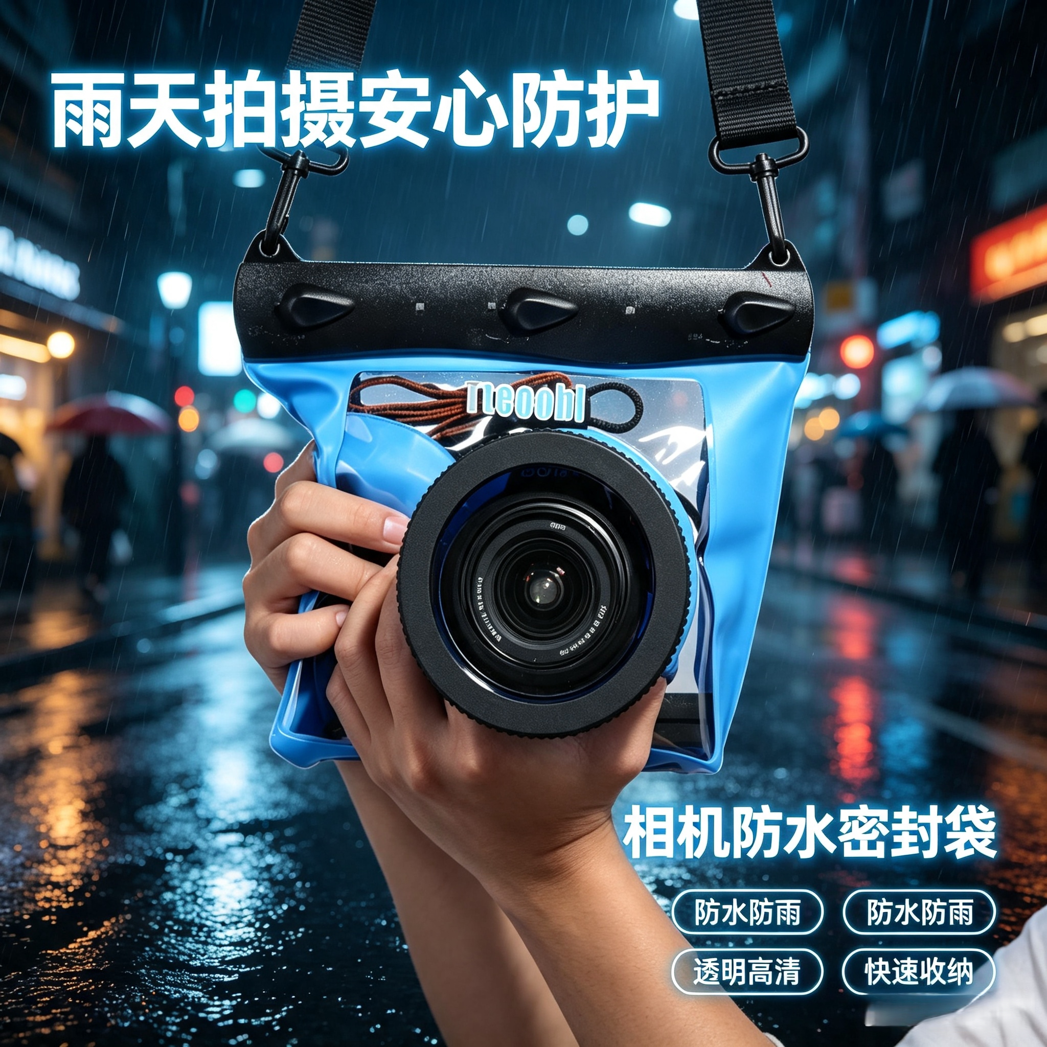 摄影便携户外防水套透明相机防水密封袋运动遮雨雨天防尘可视迷你