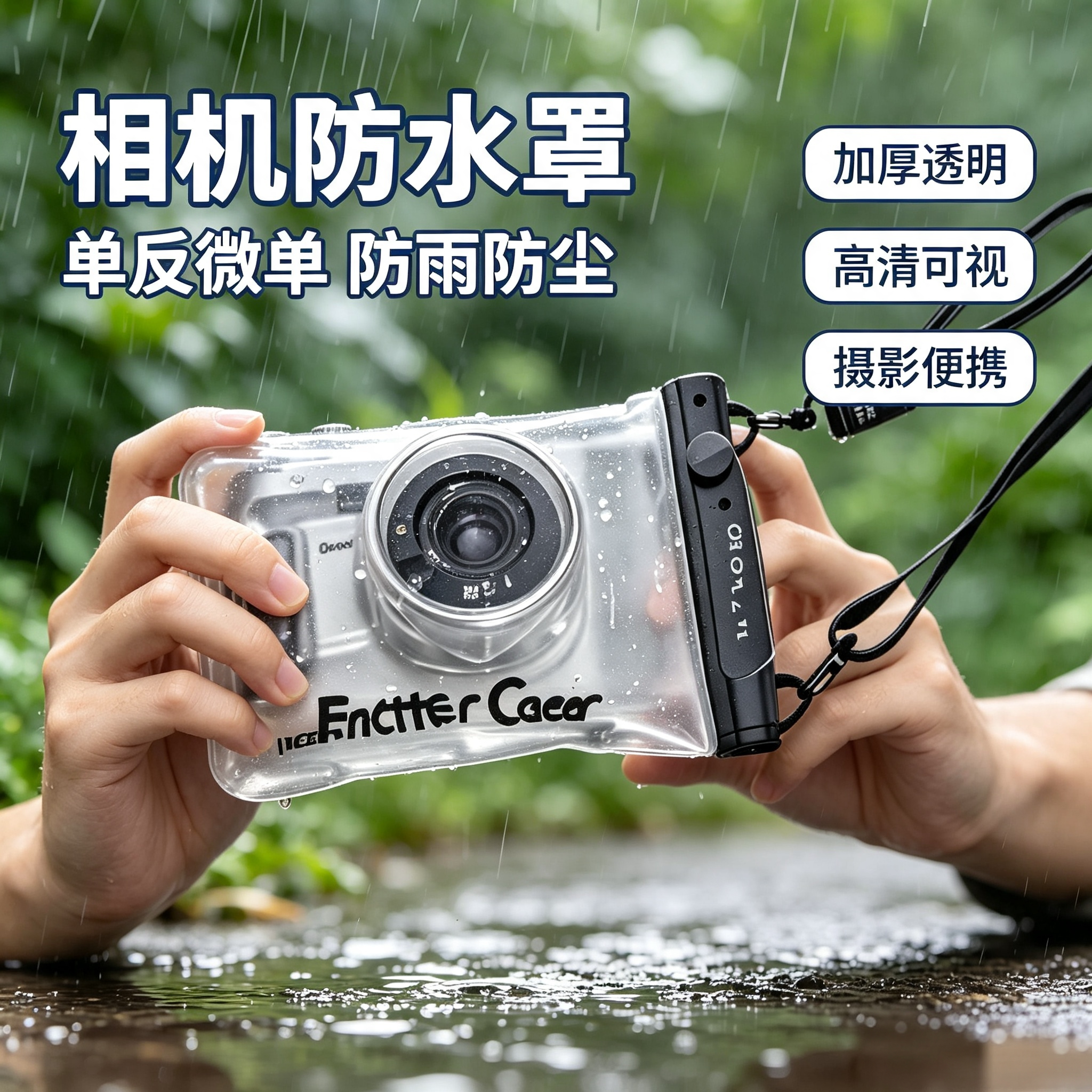 防水套保护套运动高清防水相机遮雨雨天防尘可视迷你全加厚保护包