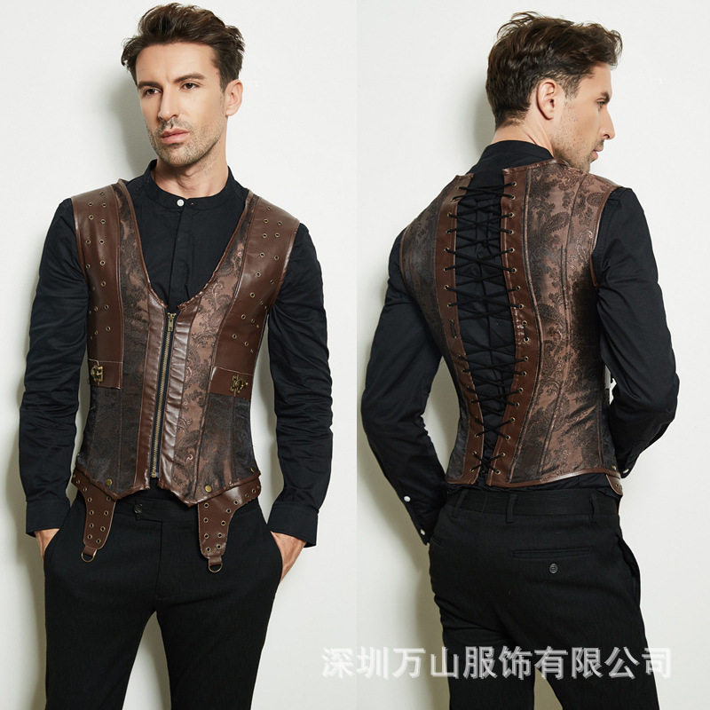 厂家直销万圣节塑身衣 男士哥特式蒸汽朋克钢骨束身衣 速卖通货源|ruв категории Нижнее белье, похудения пальто - от Buy2taobao.com для оказания профессиональной услуги покупки агента Taobao