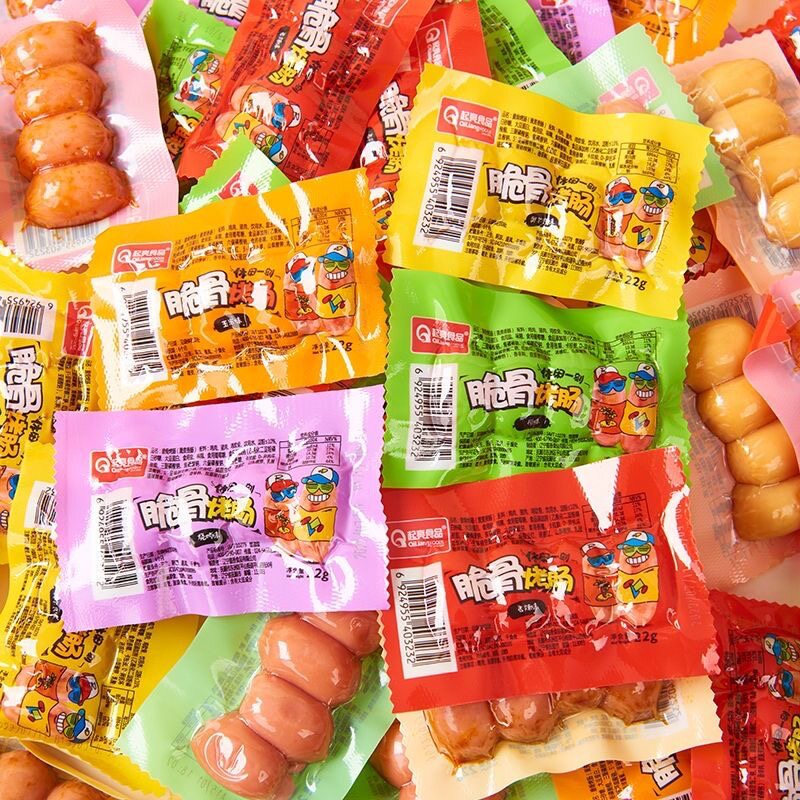 山姆超市代购起亮脆骨烤肠休闲一刻小香肠火腿肉枣肠香辣即食肉肠