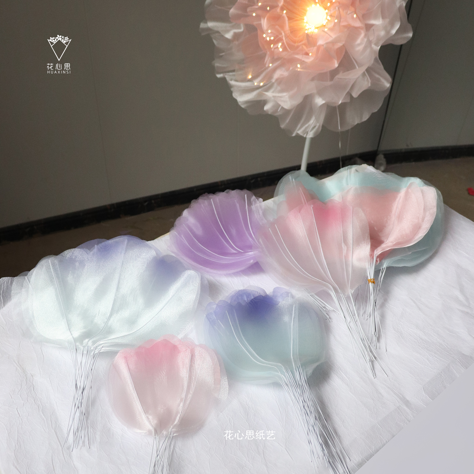 成品芍药花瓣巨型纸艺花