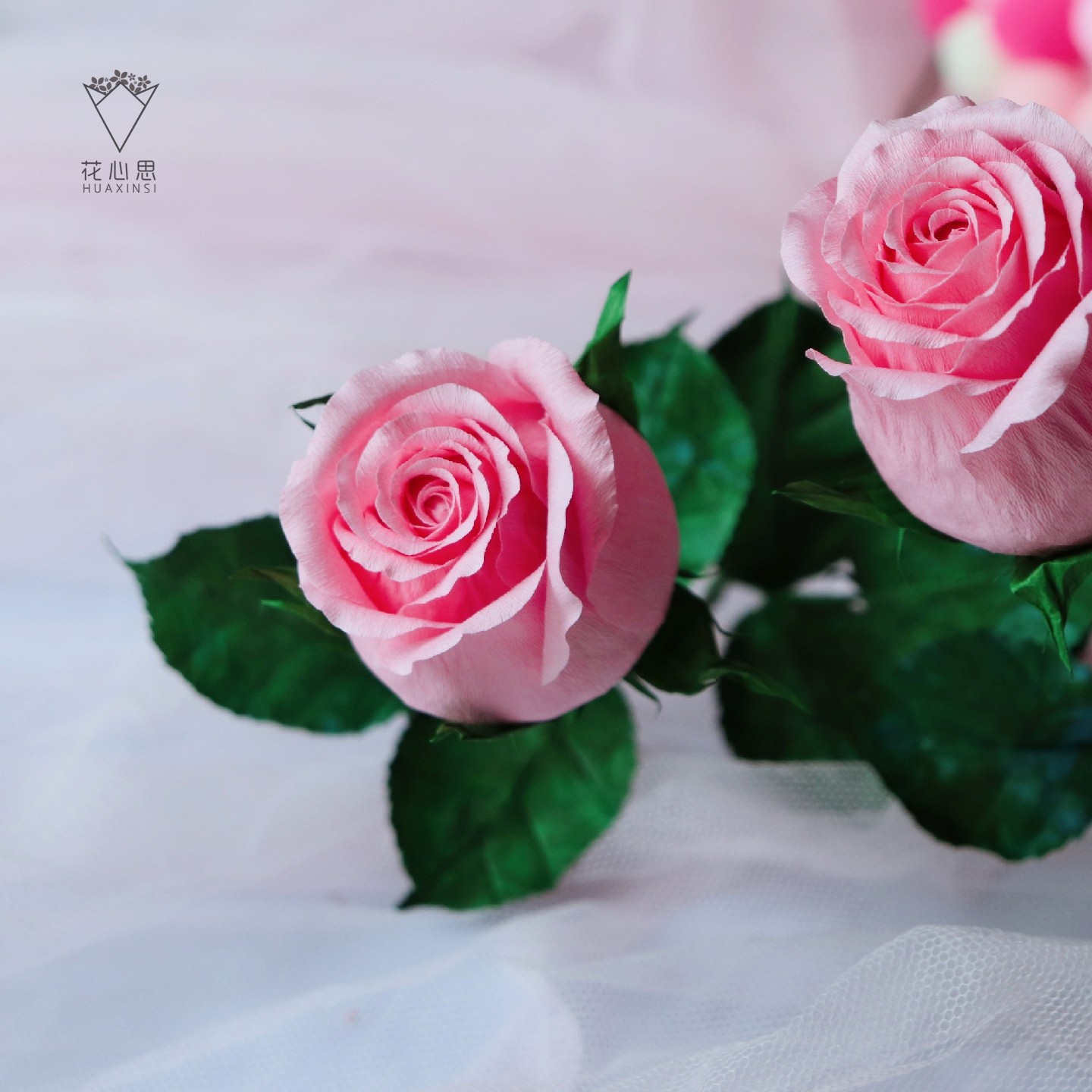 花心思纸艺 纸藤酒杯玫瑰材料包 纸艺花DIY套装 情人教师节手工