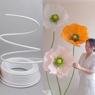 置花杆可弯曲铝塑管造型管白色PVC管子婚礼舞台s弧形装 艺术装 饰拱