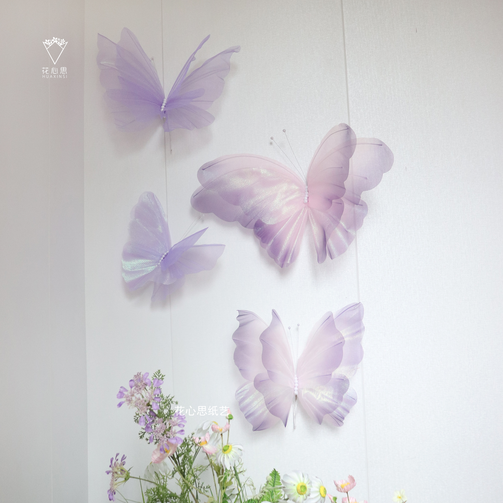 成品仿真蝴蝶户外打卡婚礼装饰