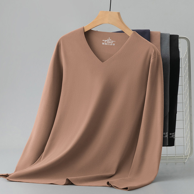 双面德绒无痕长袖t恤男士内衣防寒恒温发热V领打底衣内穿保暖秋衣,男装,T恤,淘宝优惠券,粉丝福利购,淘宝优惠卷